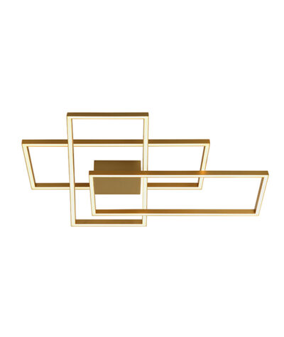 Zambelis Lights Μοντέρνα Μεταλλική Πλαφονιέρα Οροφής με Ενσωματωμένο LED σε Χρυσό χρώμα 90cm 2022